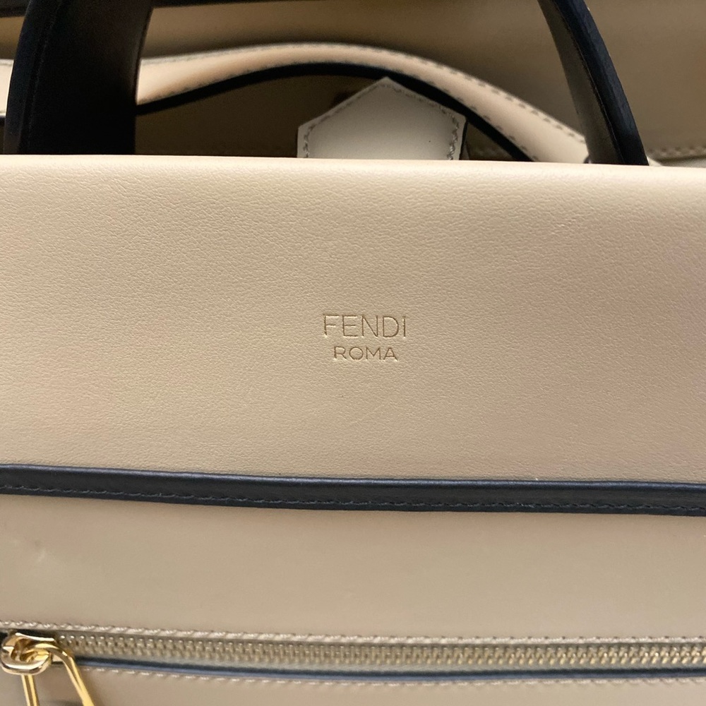 FENDI Leather Runaway Satchel, Like New - Picture 3 of 4
